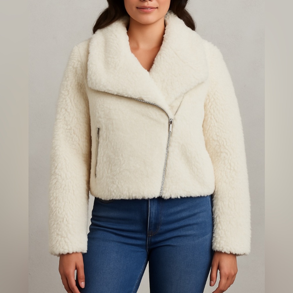 Disney Nutcracker Faux Fur Sherpa Jacket Women’s XL White Winter Coat